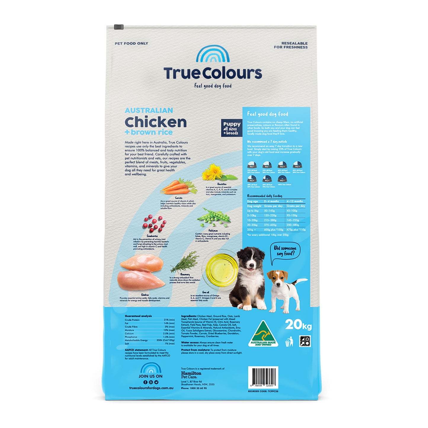 True Colours Chicken Puppy Food SAMPLE